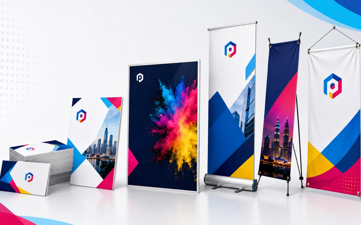 Johor Bahru name card, A4 A5 flyer, A3 poster, roll-up, X-banner and banner printing services